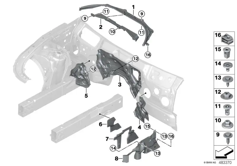 BMW Abdeckung Lenkungsaggregate vorn links F90 G11 G12 G14 G15 G1