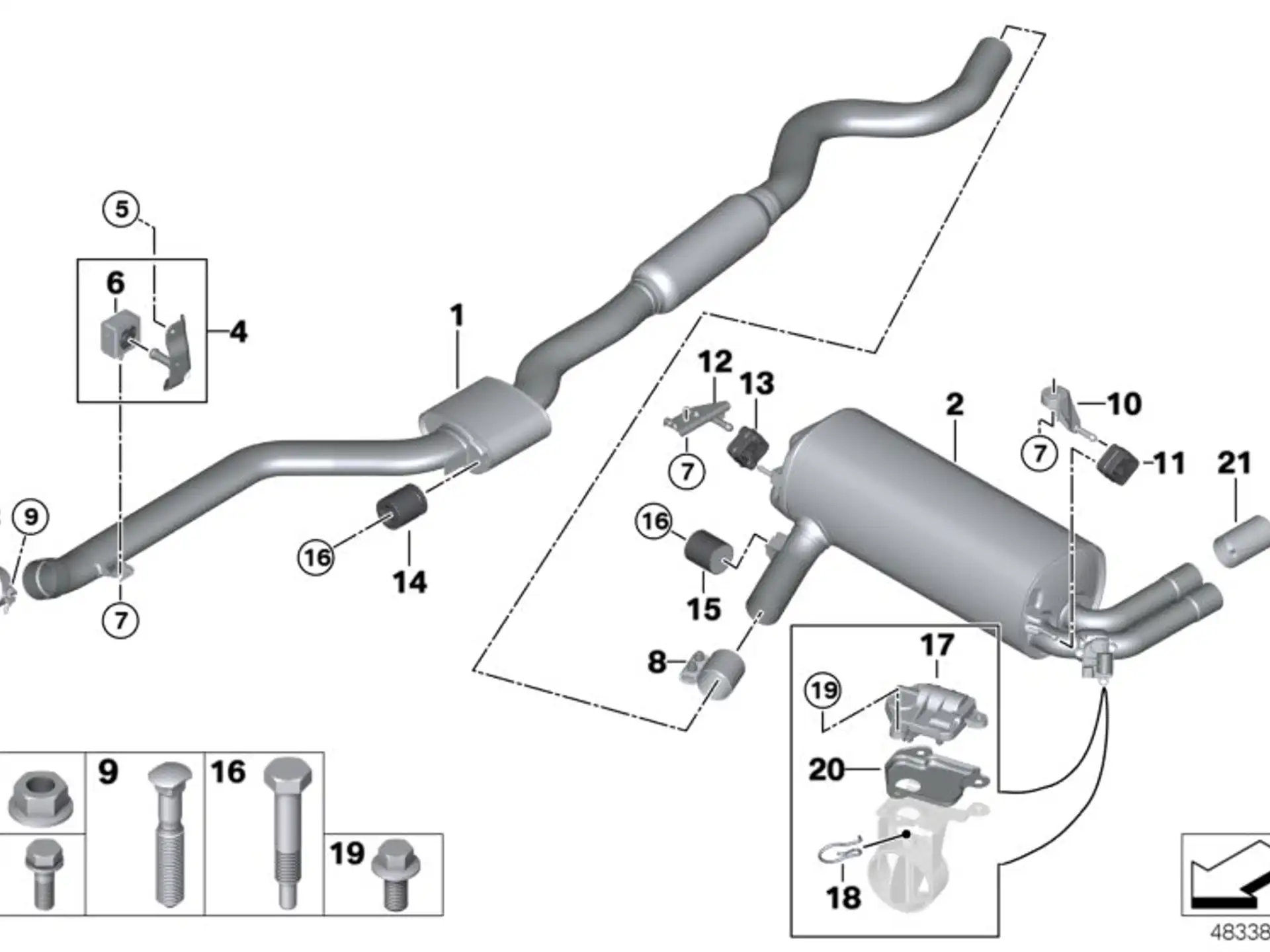 BMW Sechskantschraube E89 F06 F12 F13 F20 F21 F22 F23 F30 F31 F32 F33 F34 F36 F80 F82 F83 F87 F87N F90 F91 F92 F93 F95 F96 G01 G02 G05 G06 G07 G11 G12 G14 G15 G16 G20 G28 G30 G31 G32 18309909376