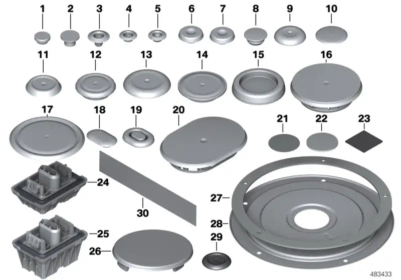 BMW Verschlussdeckel Bodenblech hinten F01 F02 F04 F06 F07 F10 F1