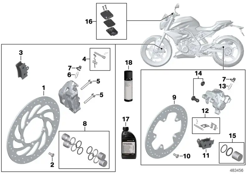 BMW Satz Bremsbeläge vorn K02 K03 34118354919