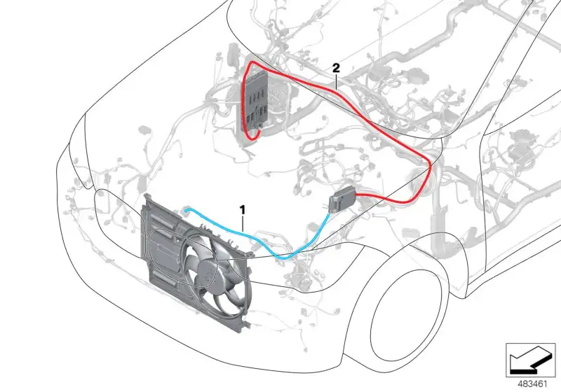 BMW Rep.-Kabelsatz Elektrolüfter F48 61118809865 - X1 F48 /