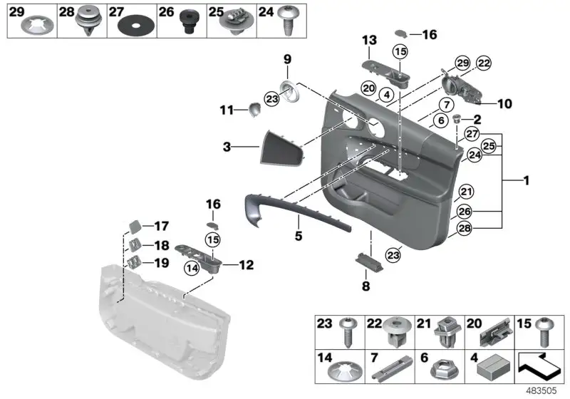 BMW Abdeckung Griffschale F60 51417910884