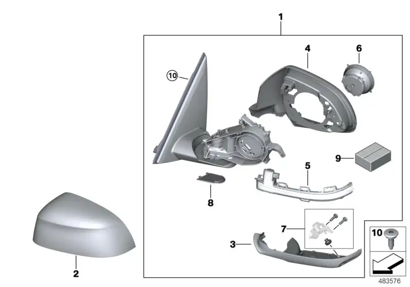 BMW Abdeckkappe grundiert rechts G01 G02 G05 G06 G07 51168496624