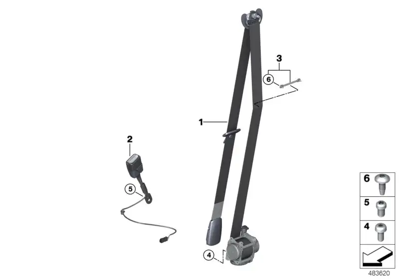 BMW Obergurt vorn links 72118076459 - Bildposition 01