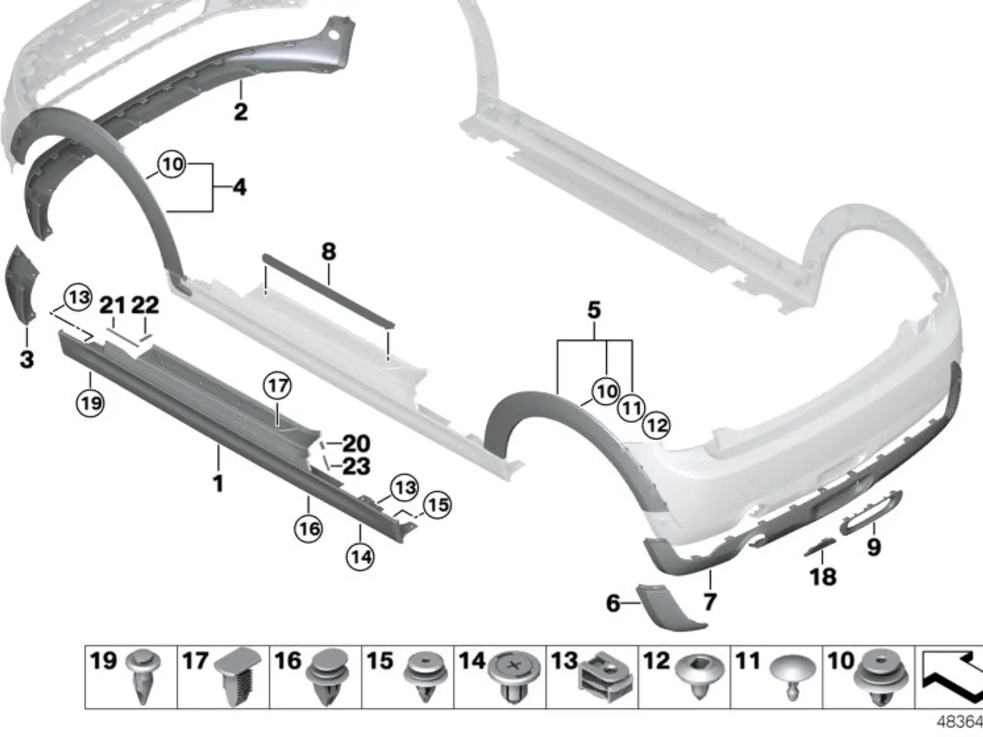 BMW Blende Radlauf vorne links F55 F56 F57 51777403259