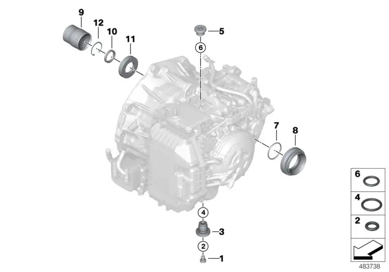 BMW O-Ring F39 F20 F44 F45 F46 F48 F54 F55 F56 F57 F60 2427869990