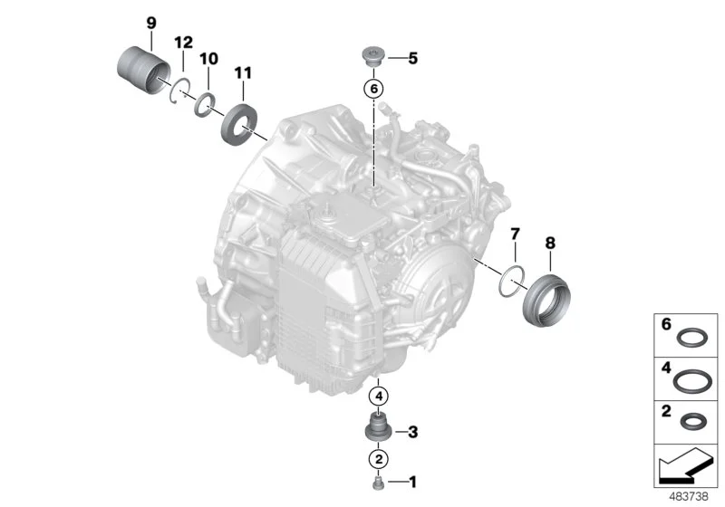 BMW O-Ring F39 F20 F44 F45 F46 F48 F54 F55 F56 F57 F60 24278699922