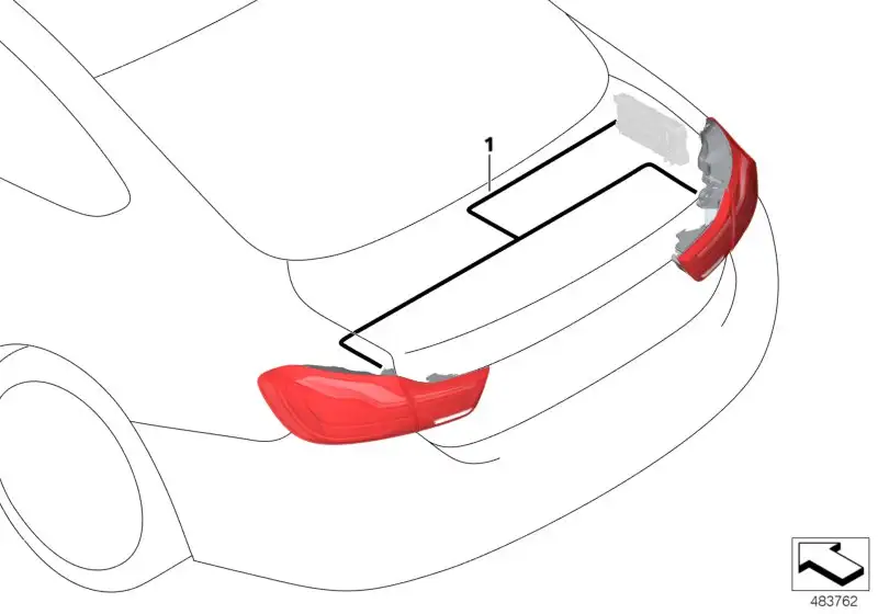 BMW Heckleuchte Seitenwand links F32 F33 F36 F82 F83 63218496523