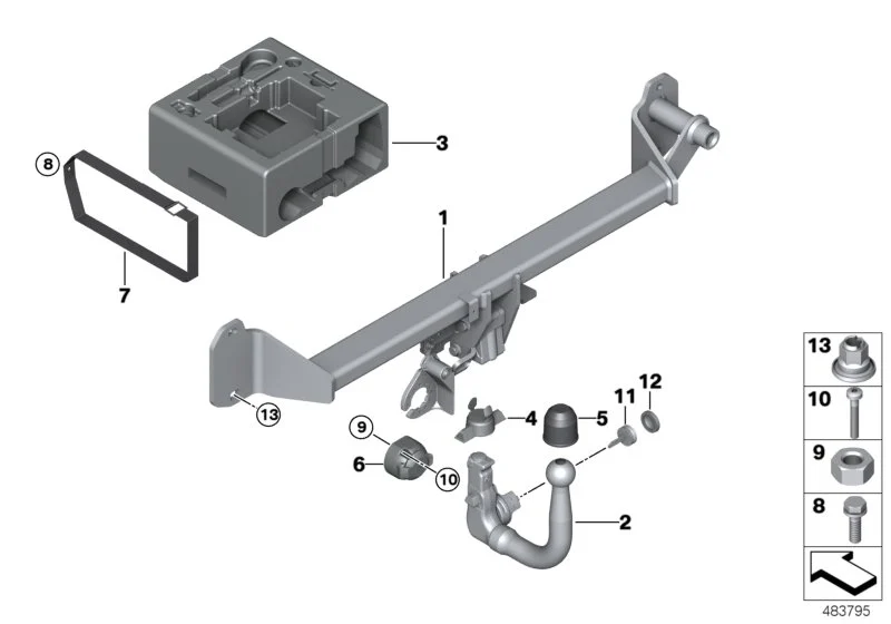 BMW Ablageschale F39 F45 F46 F48 F54 F60 71606877572