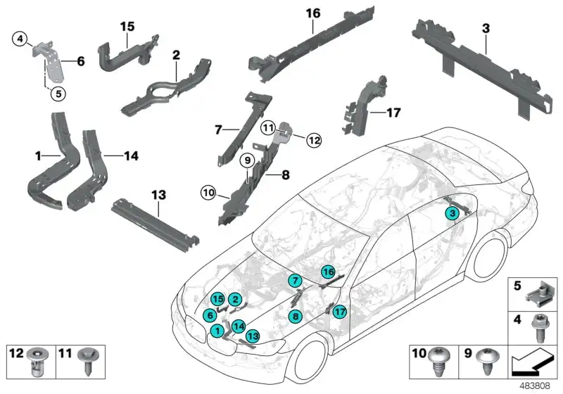 BMW Kabelschacht G12 G30 61136837365