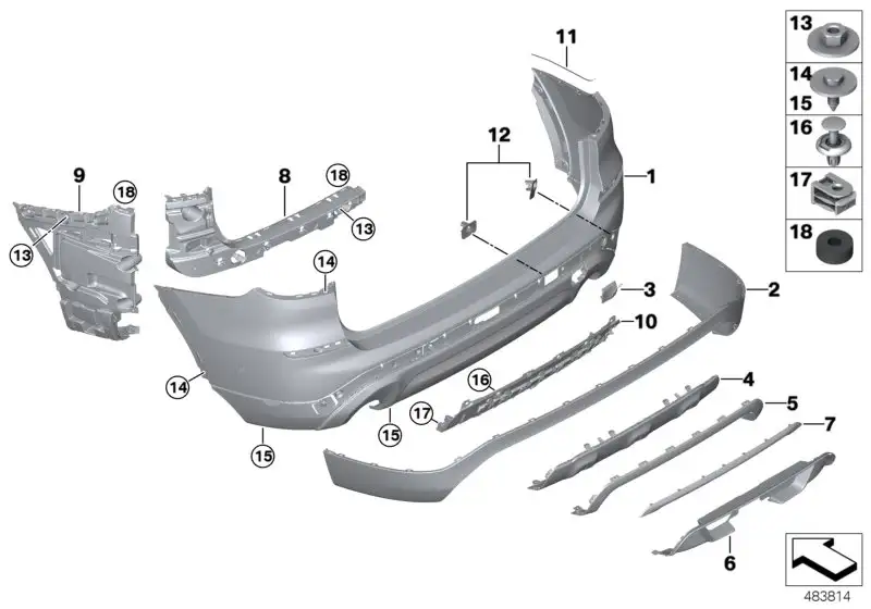 BMW Chromleiste G01 51117458875 - Bildposition 07