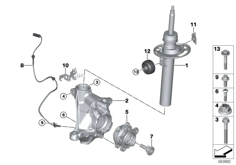 BMW Sechskantschraube 07119909385 - Bildposition 13