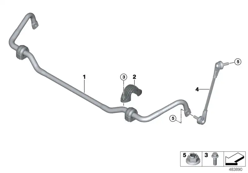 BMW Stabilisator Vorderachse G01 G02 31356870653