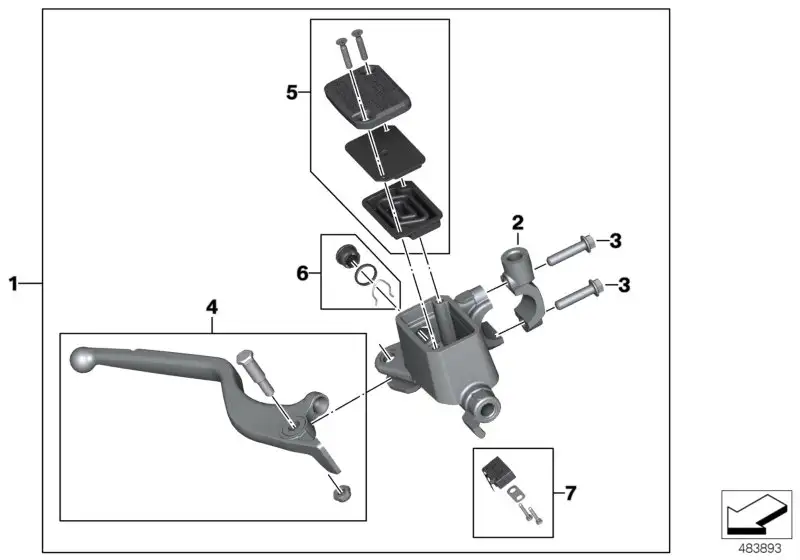 BMW Handbremsarmatur 32721539562 - Bildposition 01
