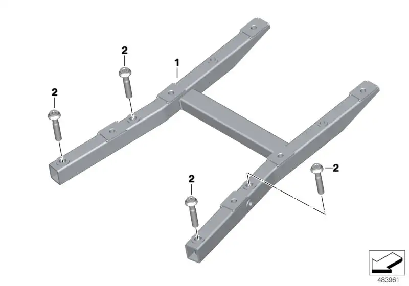 BMW Topcaseträger K61 46548551605