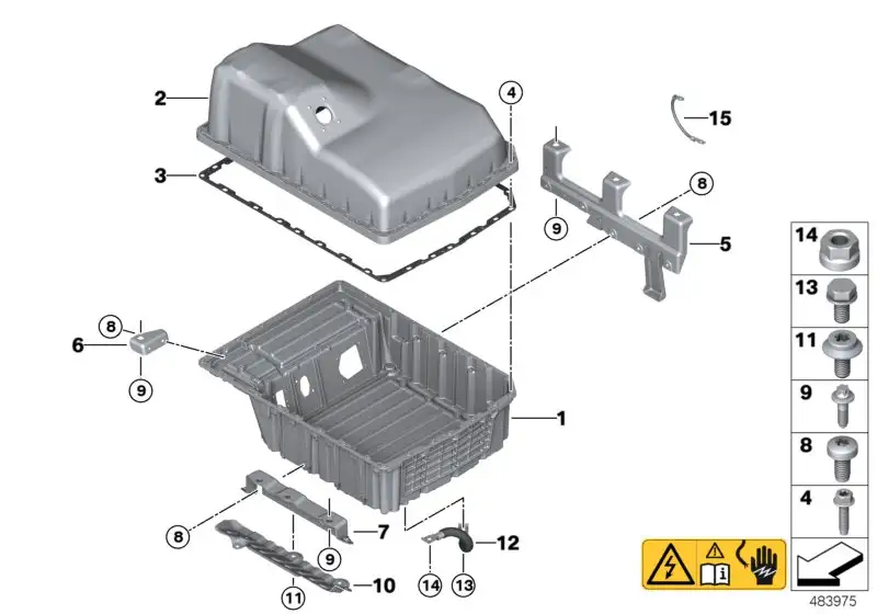 BMW Gehäuse Hochvolt-Batterie F39 F45 F48 F60 61277633741