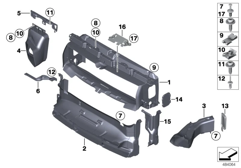 BMW Luftführung Mitte Unterteil F20 F21 51747383771
