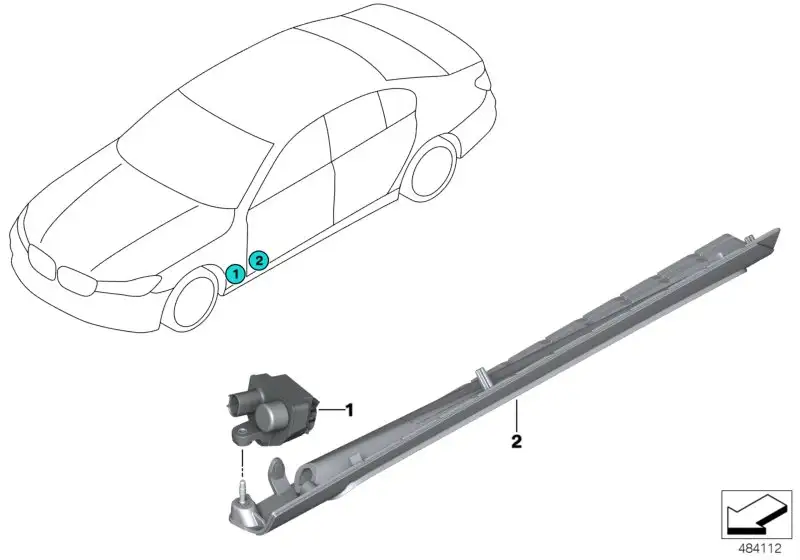 BMW Lichtmodul Lichtteppich rechts G11 G12 G32 63147370180 - Bild