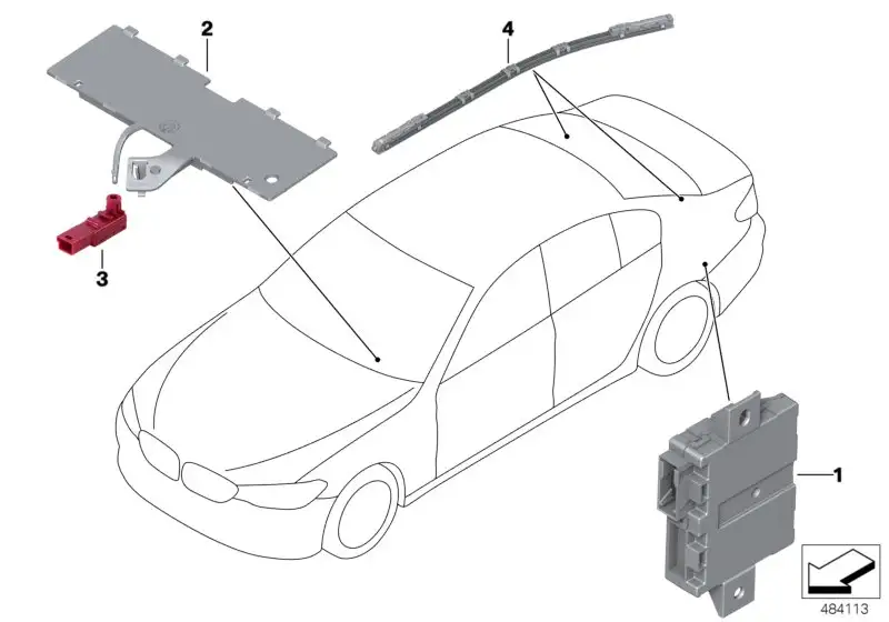 BMW Lichtleiter F90 G30 G31 G32 63316824295 - Bildposition 02