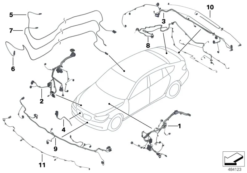 BMW Kabelsatz PDC vorne F10 F11 61129286479