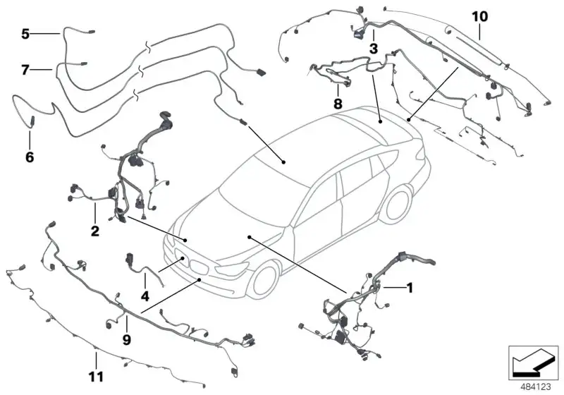 BMW Kabelsatz Frontende 61129232531