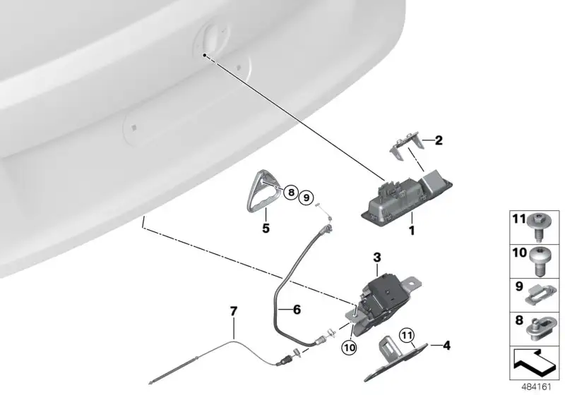 BMW Schloss Heckklappe F22 F23 F87 F87N 51247304559 - 2er