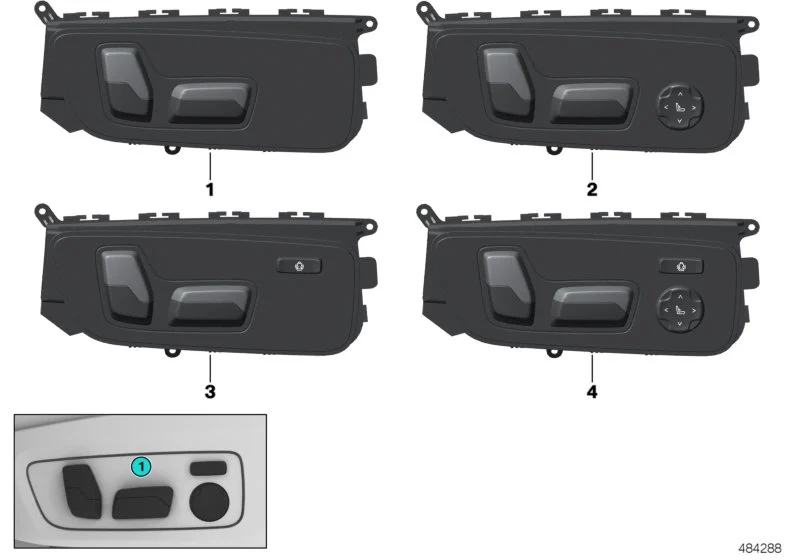 BMW Schalter Sitzverstellung rechts 2er U06 3er G20 G21 4er i4 G26 X1 U11 X3 G01 X4 G02 iX3 G08