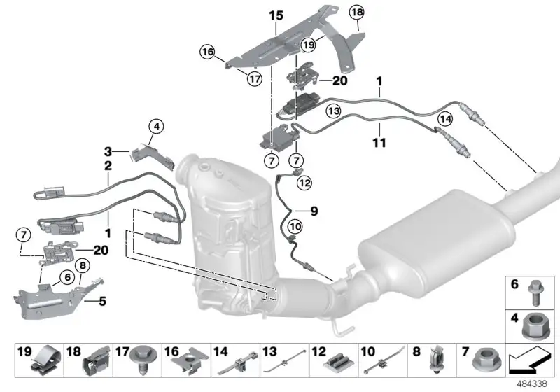 BMW Dieselpartikelsensor F39 F20 F44 F45 F46 F48 F54 F55 F56 F57