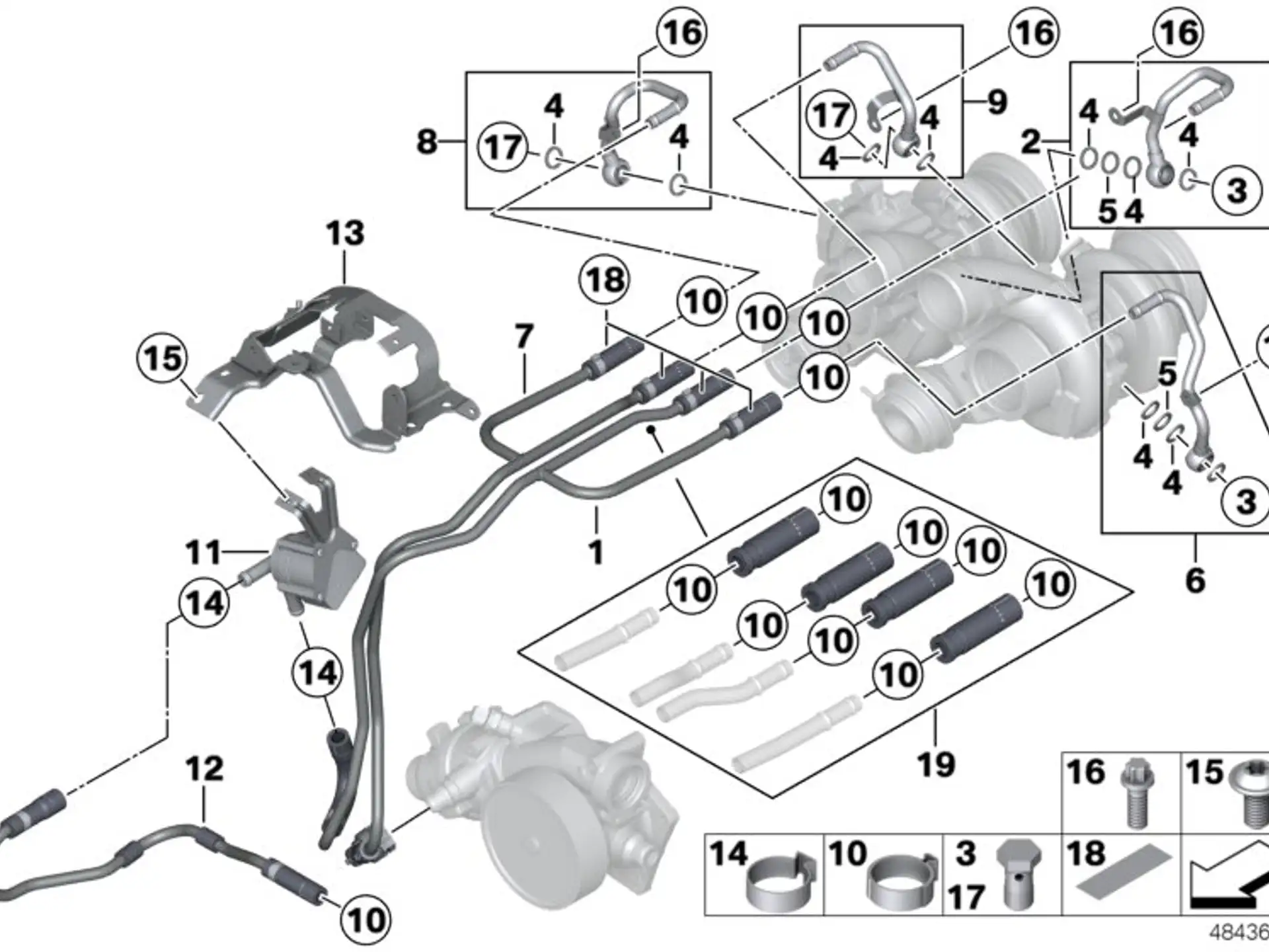 BMW Satz Schlauchleitung F06 F10 F12 F13 11538092360