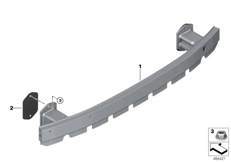 BMW Träger Stossfänger hinten 51127373852 - Bildposition 01