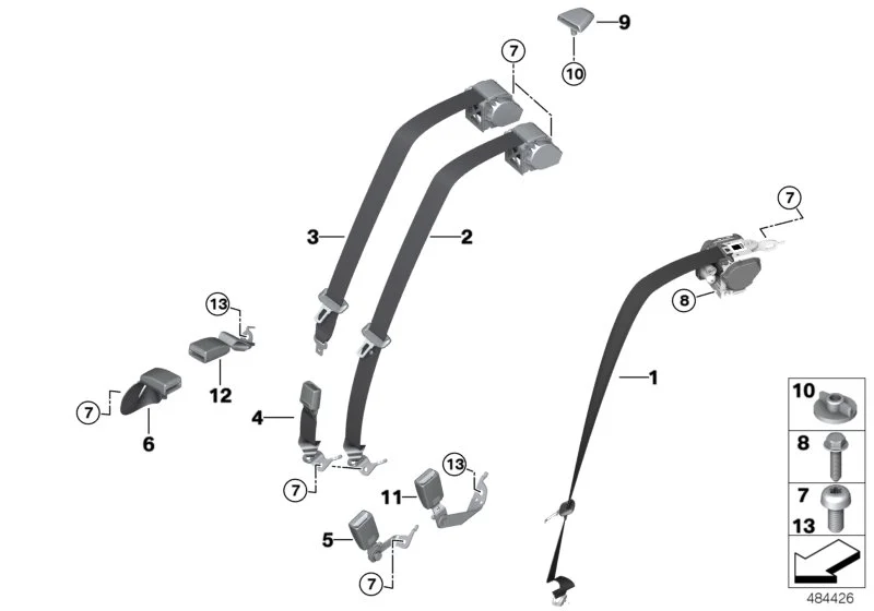 BMW Endbeschlag trennbar F90 G30 72117430064