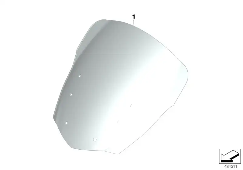BMW Windschild kurz getönt K61 77338395842 - Bildposition 01