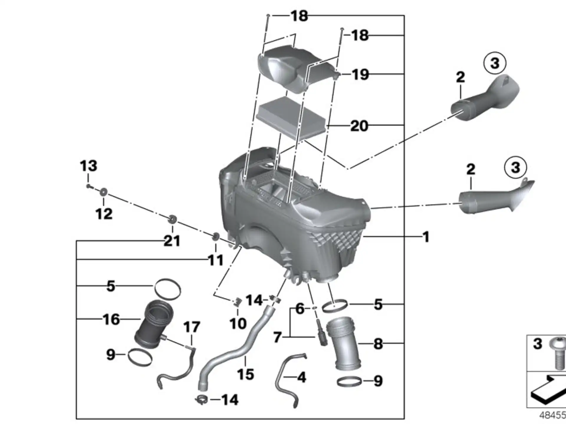 BMW Ansauggeräuschdämpfer K50 K51 K52 13718567190