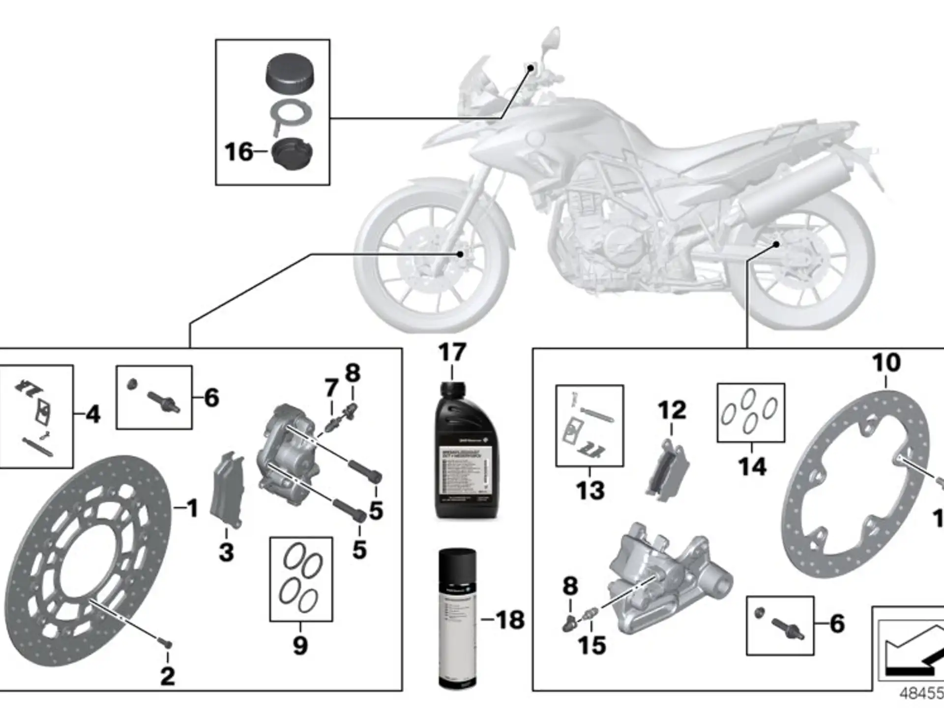 BMW Satz Bremsbeläge vorn K70 K72 K75 34117705216