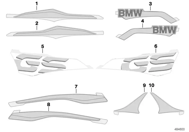 BMW Dekor Tankabdeckung Mitte links K02 51148358233