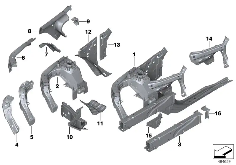 BMW Stützträger Radhaus aussen links 41007480995 - Bildposition 0