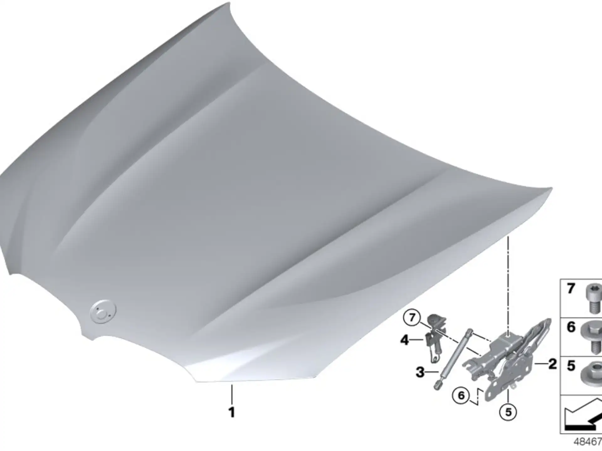 BMW Gasfeder Frontklappe Aktiv G01 G02 51237397494