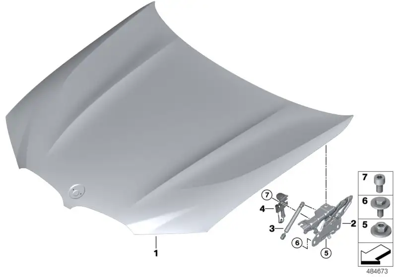 BMW Scharnier Frontklappe links F97 F98 G01 G02 41617475791 - Bil