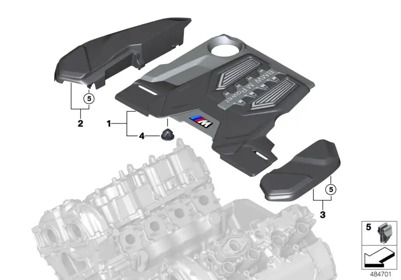 BMW Motorabdeckung F90 F91 F92 F93 11147852131