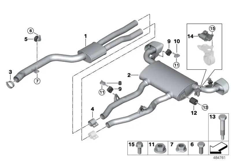 BMW Vorschalldämpfer 18308693965 - Bildposition 01