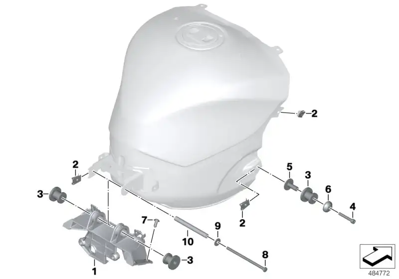 BMW Haltebrücke Kraftstoffbehälter hinten K42 K46 16117717906