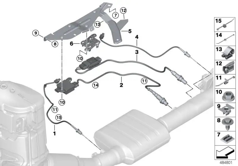 BMW Abgastemperatursensor F55 F56 F57 13628595468