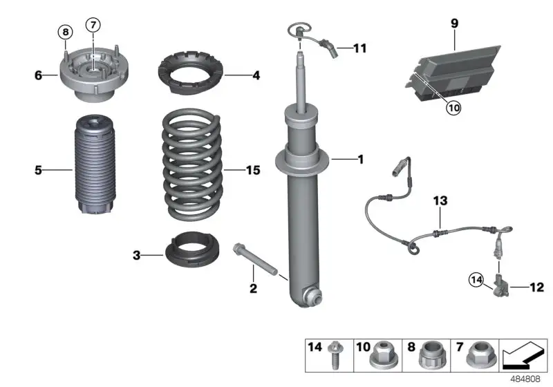 BMW Zusatzdämpfer hinten 33537856908 - Bildposition 05