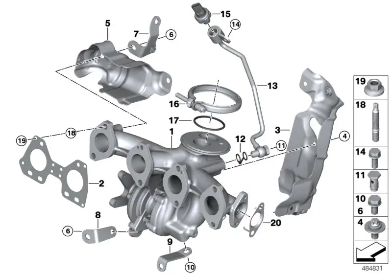 BMW Abstützung F39 F20 F44 F45 F46 F48 F54 F55 F56 F57 F60 116585