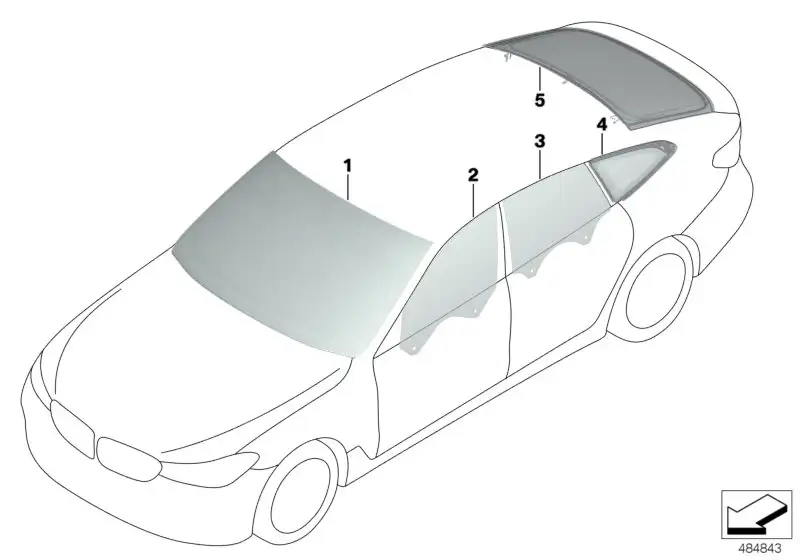 BMW Frontscheibe grün G32 51317412643
