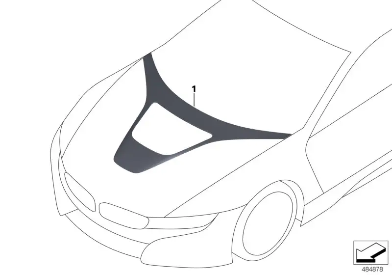 BMW Folie Frontklappe 51147992803 - Bildposition 01