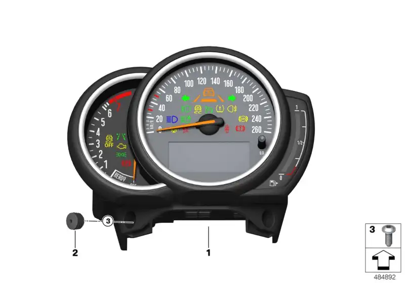 BMW Instrumentenkombination 62105A5C601 - Bildposition 01