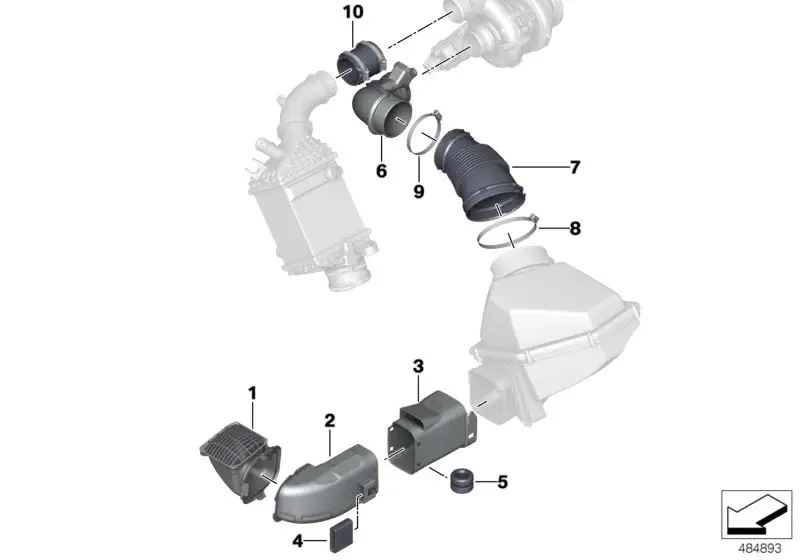 BMW Ansaugkanal F90 F91 F92 F93 13717852378