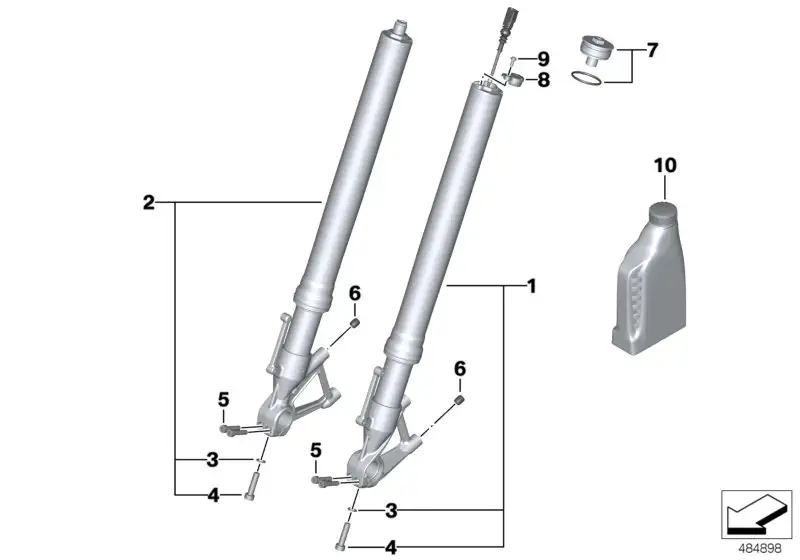 BMW Gabelholm links K46 31428548865 - Bildposition 01