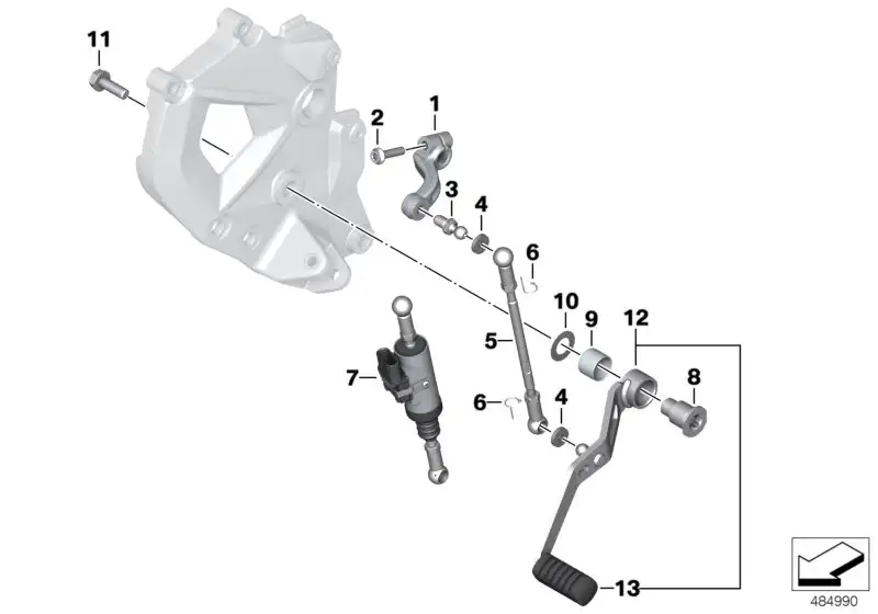 BMW Fussschalthebel K80 K81 K82 23418565155 - Bildposition 12
